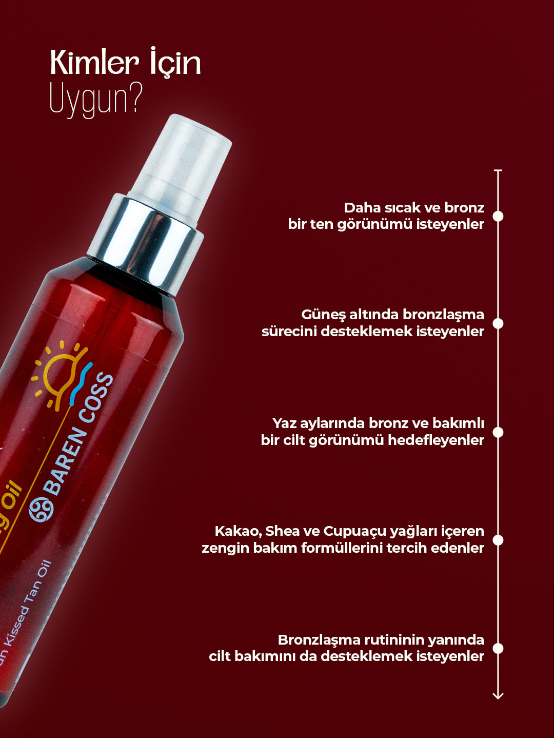 Baren Coss Soléil Bronzing Oil SPF 5 | Bronzlaştırıcı Yağ