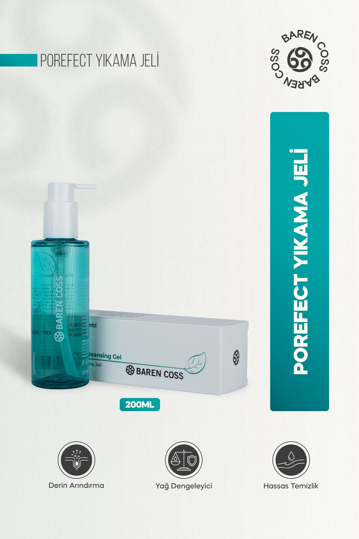 Baren Coss Porefect Yüz Yıkama Jeli