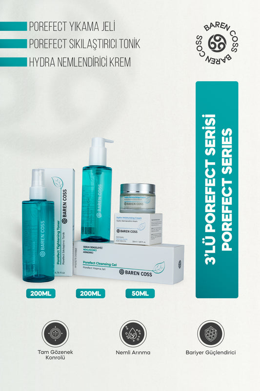 Baren Coss Porefect & Hydra Üçlü Cilt Bakım Seti